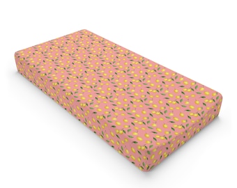 Copy of Lemon Pattern Baby Changing Pad Cover | Floral Nursery Waterproof
