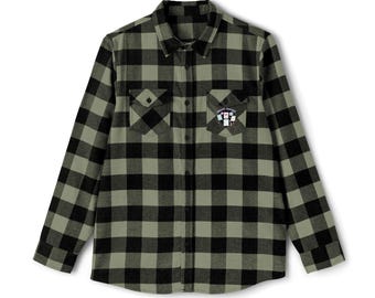 Camicia di flanella per logopedia / Fantasia a quadri verdi Buffalo