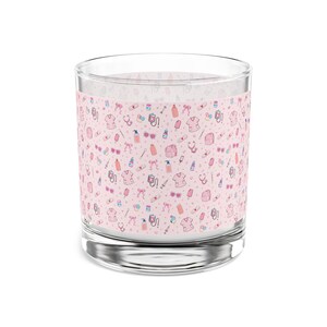 Roze medisch girly patroon met stenen glas | 10oz