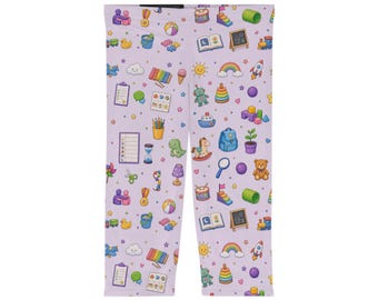 Entwicklungstherapie-Muster Capri Leggings | Kinder Schulbedarf Druck