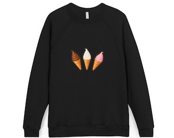 Triple Eistüte Sweatshirt | Vanille Schokolade Erdbeere