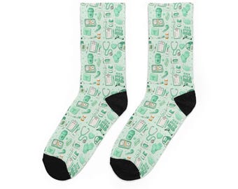 Assistance médicale | Chaussettes Assistencia Medica | Chaussettes ras du cou pour infirmières et infirmiers