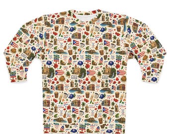 Puerto Rican, Boricua Unisex Sweatshirt (AOP)