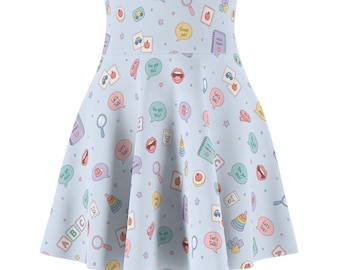 Speech Therapy Women's Skater Skirt (AOP)
