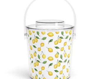 Cubo de hielo con pinzas