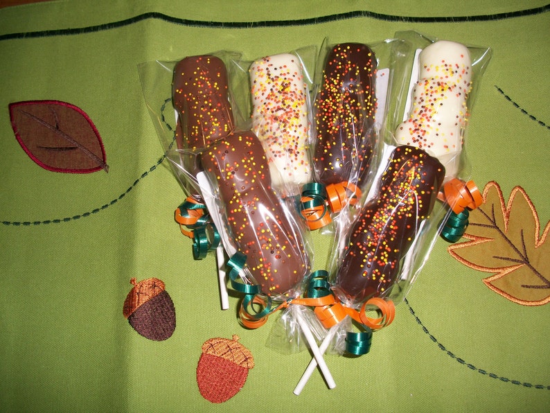 6 Chocolate Covered Marshmallow Sticks White, Milk, Dark or Assorted