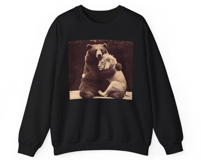 Featured listing image: Vintage Bear and Lion Hug Sweatshirt