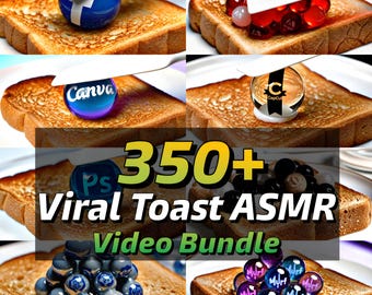 350+ ASMR Logo Smashing on Toast Videos | Facebook WhatsApp Instagram TikTok YouTube Snapchat Twitter Google Logo ASMR | Viral Bread Bundle