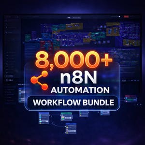 8,000以上のn8n自動化ワークフローバンドル | メール、WhatsApp AI、YouTube、CRM、Webhooks、Twitter、Instagram、discord、tg | すぐに使えるテンプレート