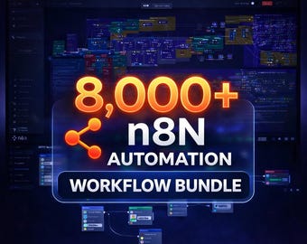 8,000+ n8n Automation Workflows Bundle | Email, WhatsApp AI, YouTube, CRM, Webhooks, Twitter, Instagram, discord,tg| Ready-to-Use Templates