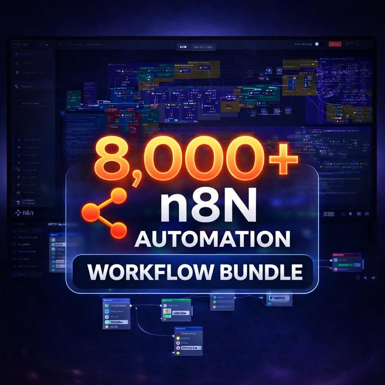 8,000+ n8n Automation Workflows Bundle | Email, WhatsApp AI, YouTube, CRM, Webhooks, Twitter, Instagram, discord,tg| Ready-to-Use Templates image 1