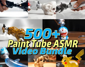 Plus de 500 vidéos HD Paint Tube ASMR | Tube de peinture magique, Crème glacée, Animaux et dessins animés | Usage personnel uniquement