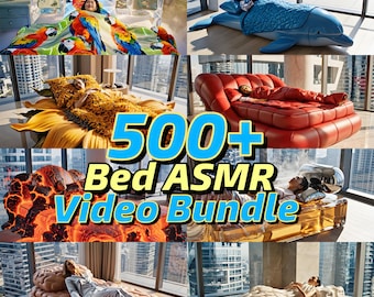 Plus de 500 vidéos ASMR sur les lits AI | Couchages surréalistes faits de fruits, de glace, de gelée, de Noël, d'arbre, de restauration rapide, d'animaux et de sons de sommeil relaxants