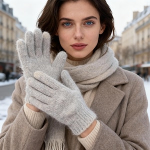 Gants Femmes Taille S/M Noir & Rouge - Marque De Créateur, Hiver, Comme Neuf - Occasion Parfait état