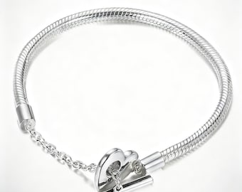 S925 Sterling Silver,Mother's Day Gift,Birthday Gift\Pandora Snake Bracelet