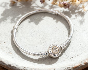 925 Sterling Silver Snake Chain Charm Bracelet | Pandora Compatible