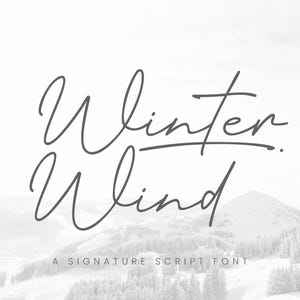 Winterwind Drehschrift, handgeschriebene Schreibschrift (TTF, OTF)