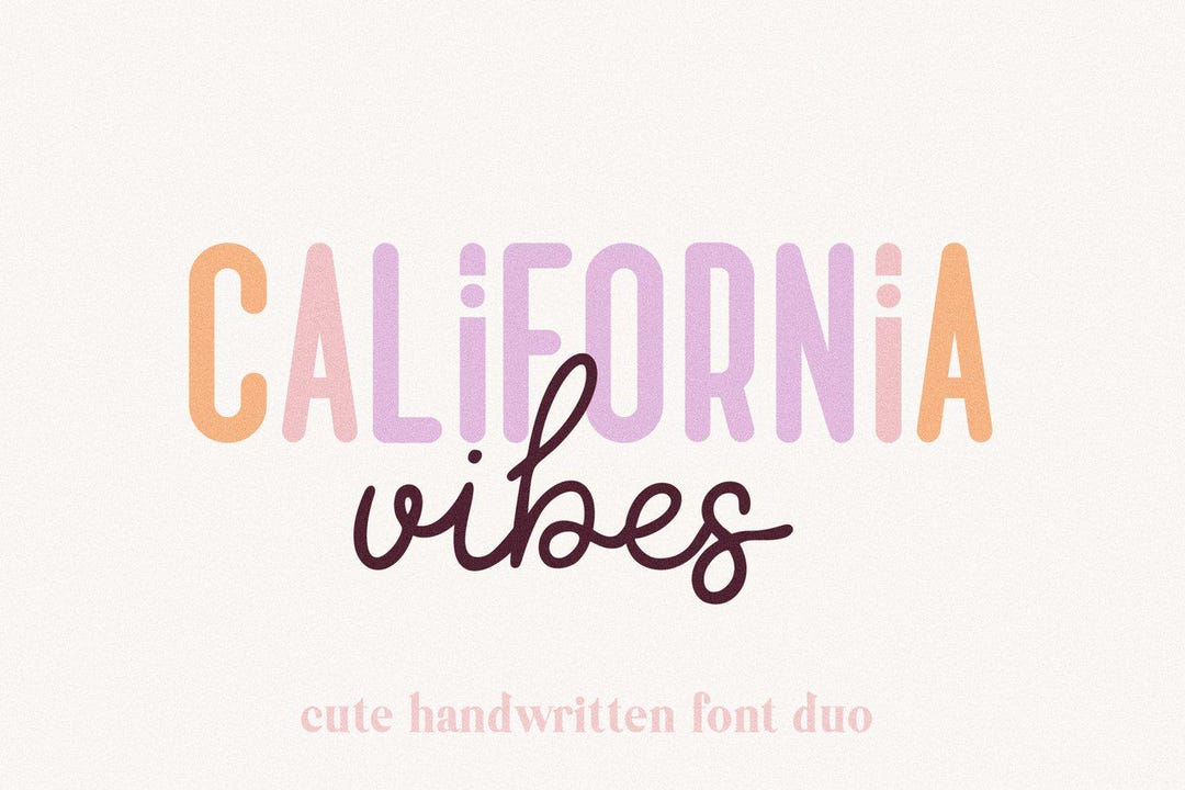 California Vibes Font - Duo Font, Tall Font, Logo Font, Cute ...