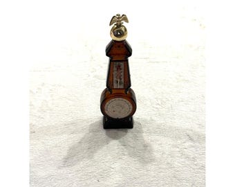 Vintage Avon Oland After Shave Amber Glass Barometer Bottle Eagle Topper 5oz
