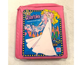 Vintage 1977 Barbie Modepuppen Koffer Pink Vinyl Mattel No 1002 Carry Case