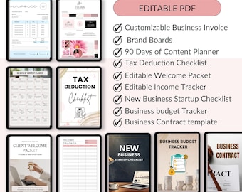 Business Planner Templates | Editable Startup Toolkit (Digital Download)