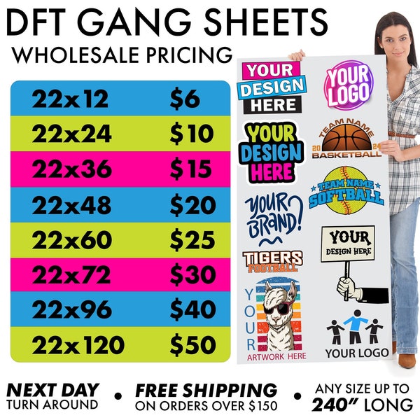 DTF Gang Sheet, DTF Transfer, Custom DTF Prints, Custom Logo, Custom Heat Transfer, Bulk Wholesale Dtf Transfers, Direct To Film, htv, Vinyl