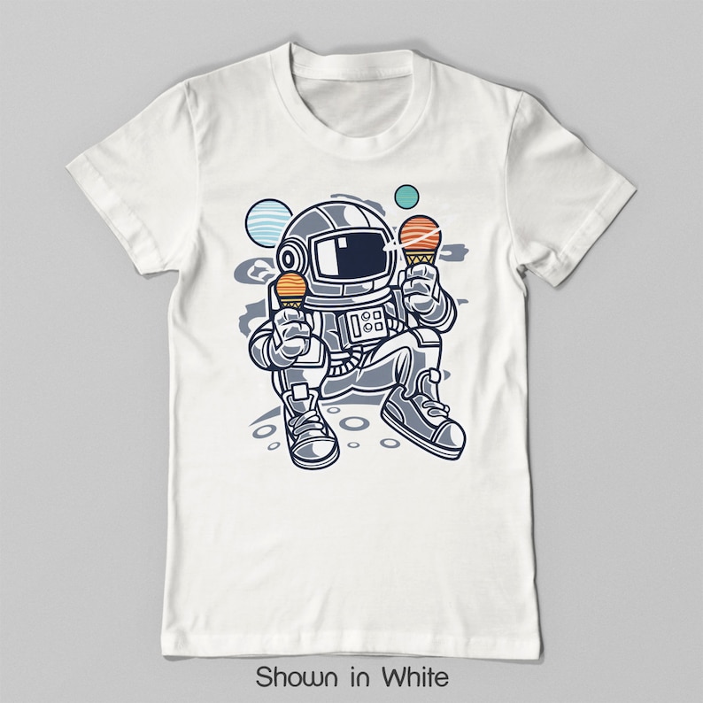 Adult Space Tee NASA Shirt Icecream Space Shirt Astronaut Ice Cream Tee Shirt Space Ice cream T-Shirt Kids Astronaut Space Geeks Gift