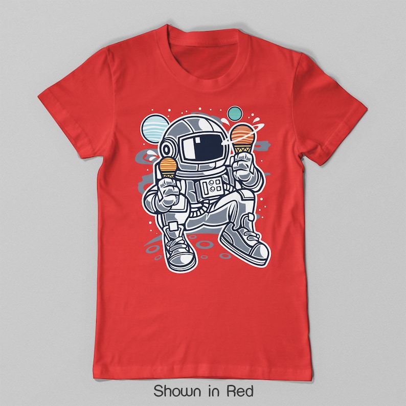 Adult Space Tee NASA Shirt Icecream Space Shirt Astronaut Ice Cream Tee Shirt Space Ice cream T-Shirt Kids Astronaut Space Geeks Gift