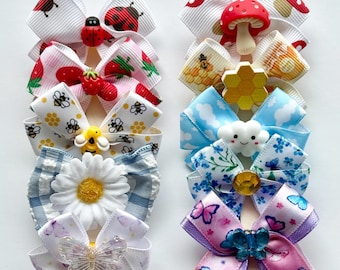 Frühling Hundepflege Bögen | Handgefertigte Tier Accessoires - 10 Styles (20er, 40er, 60er Pack)