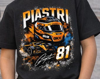 Oscar Piastri  F1 Style Racing T-Shirt, Motorsport Tee, Racing Fan Gift - Kids / Adults Shirts