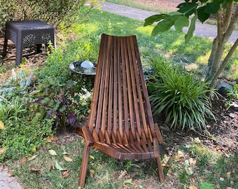Wooden Folding Tamarack Chairs | Balcony Chair | beach Lounge Chair | Outdoor Lounge Chair | Garden Chair | Accent Chair | Deck Seating