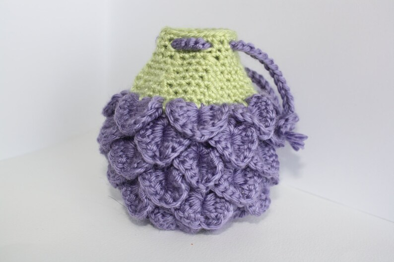 Scale Dice Bag Happy Eggplant Crocodile Stitch Etsy