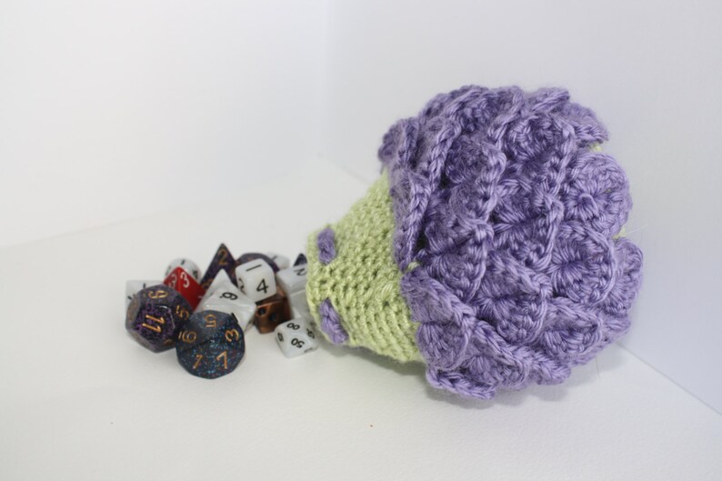 Scale Dice Bag Happy Eggplant Crocodile Stitch Etsy