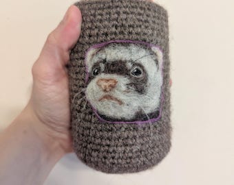 Ferret can cozy  Needle felted