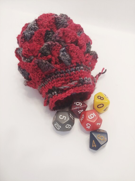 Games & Puzzles Role Playing Games Scale Dice bag white pouch crocodile