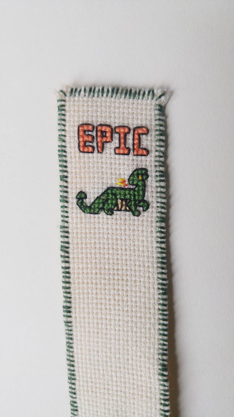 Epic Dragon Cross Stitch Bookmark Etsy