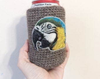 Parrot can cozy needle felted