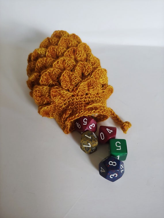 Games & Puzzles Role Playing Games Scale Dice bag white pouch crocodile