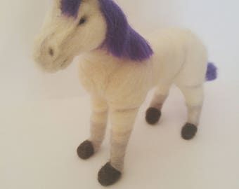 Unicorn needle felted sculpture