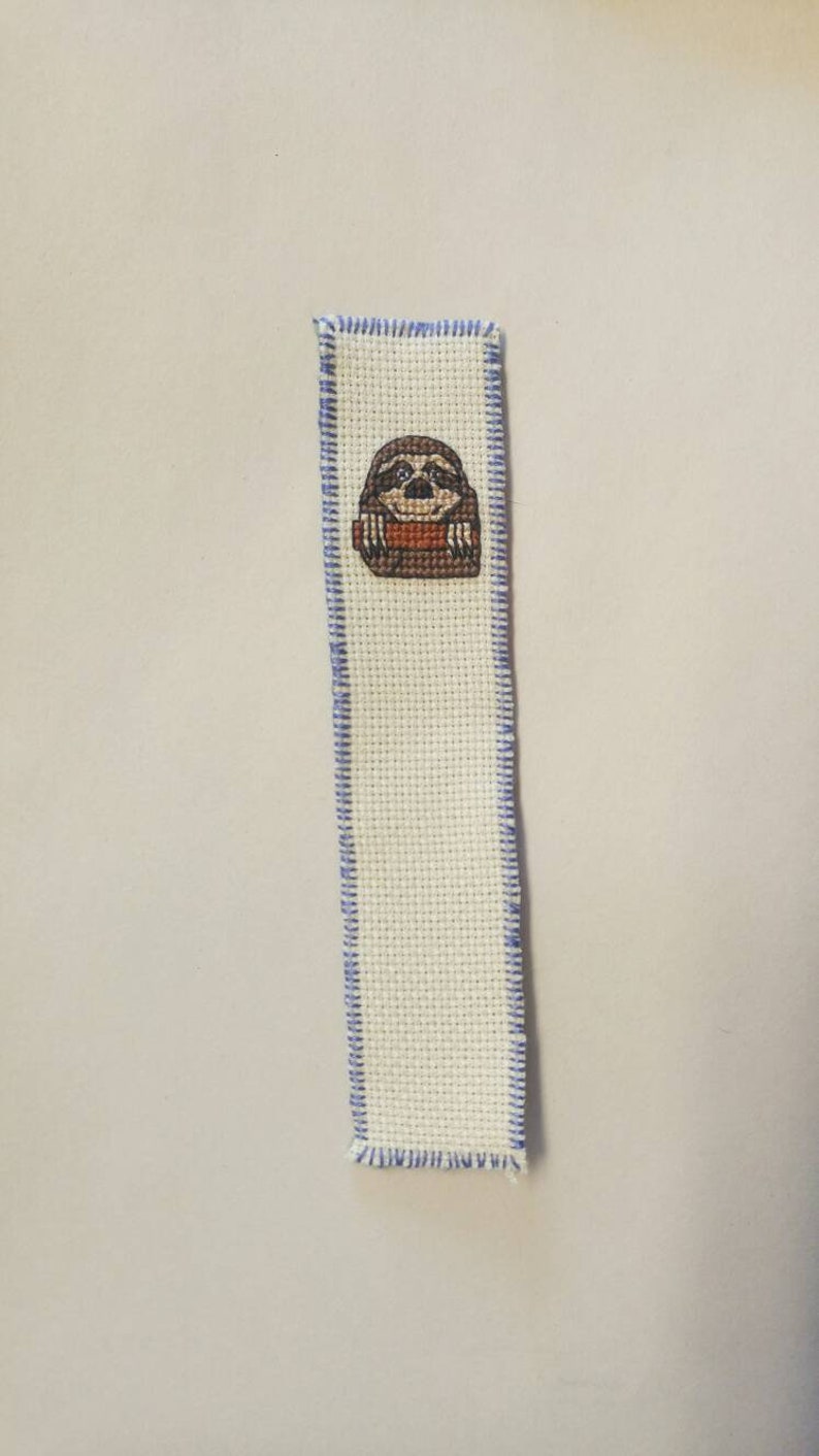 Sloth Cross Stitch Bookmark Etsy