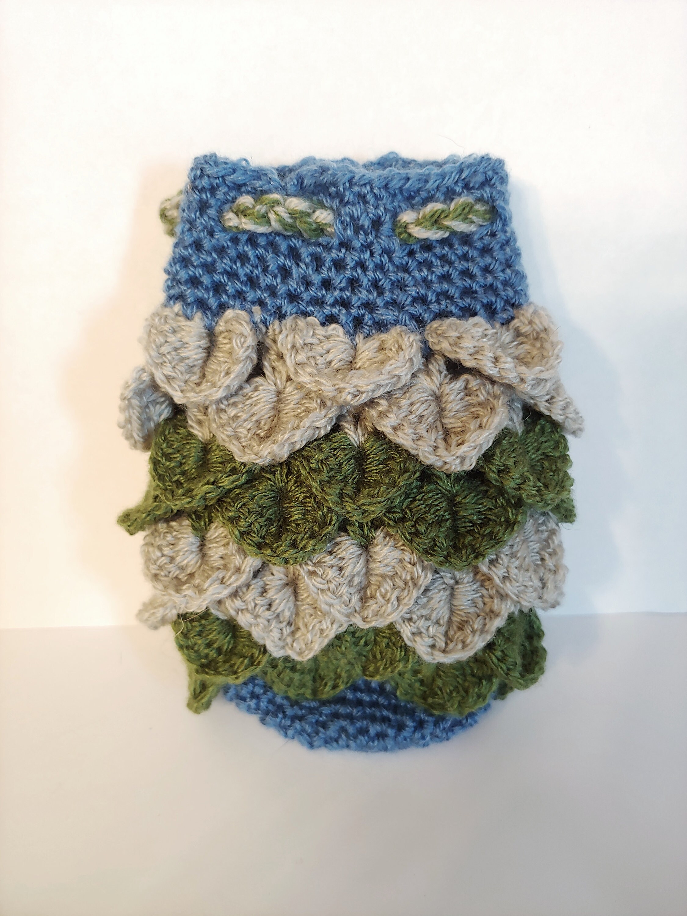 Scale Dice Bag Silver and Green Pouch Crocodile Stitch Etsy