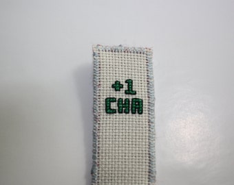 roleplayer +1 cha cross stitch bookmark