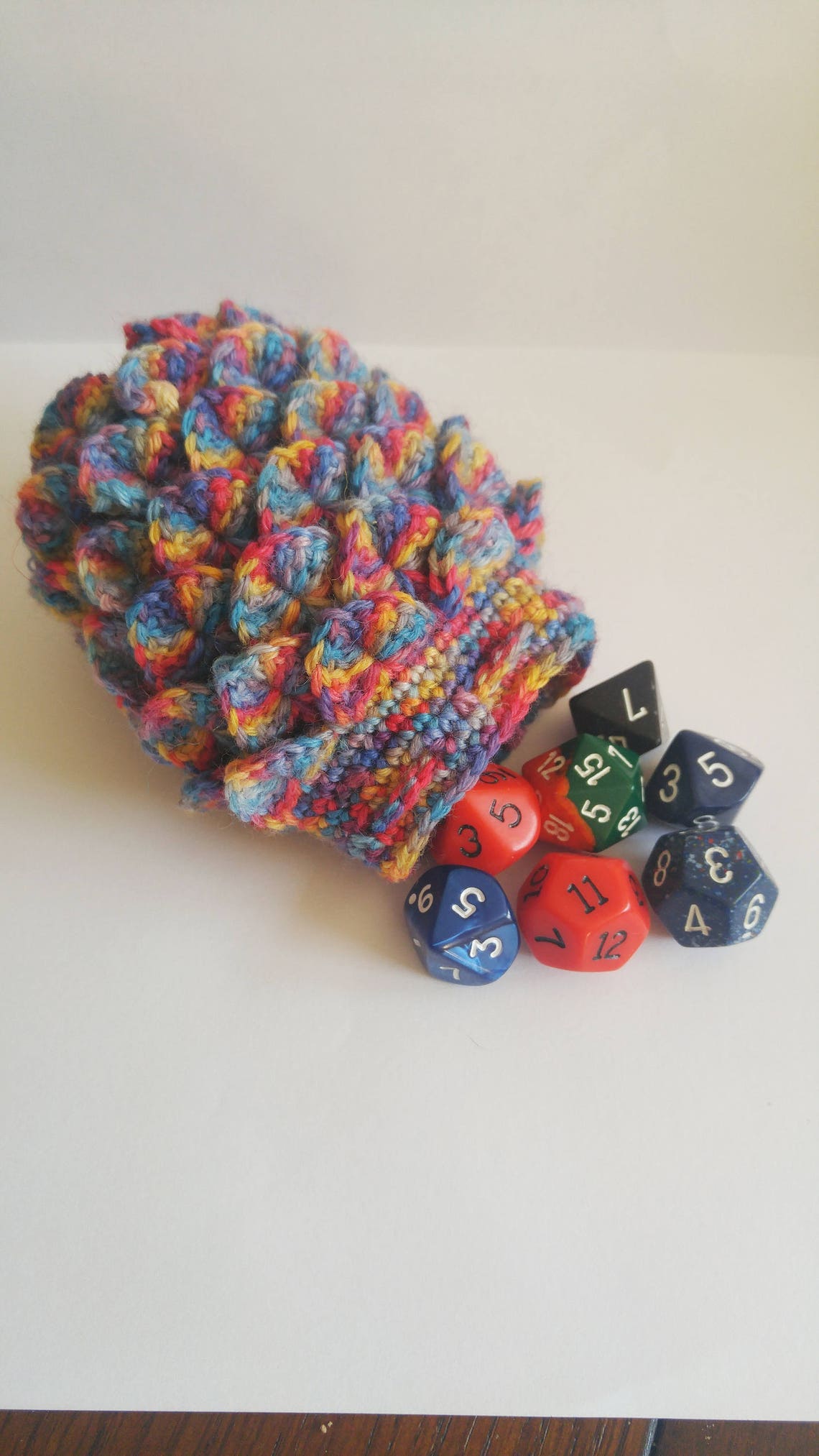 Scale Dice Bag Rainbow Pouch / Crocodile Stitch Etsy UK