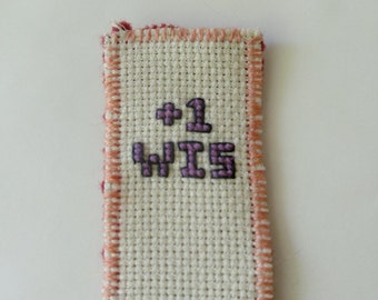 roleplayer +1 wis cross stitch bookmark