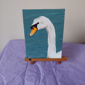 Small White swan painting