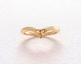 Sterling Silver Celtic Knot Ring, Minimalist Irish Love Band, Stackable Wedding Promise Ring