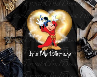 Diseño de camiseta de primer cumpleaños de Mickey Mouse PNG / Traje de primer cumpleaños para niño, archivo de descarga digital / Gráfico de sublimación de camiseta de fiesta personalizada