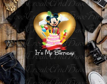 Es mi cumpleaños Mickey Mouse dorado personalizado dibujos animados cumpleaños niño PNG, feliz cumpleaños PNG, cumpleañero PNG