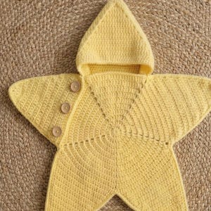 Star Baby Suit Crochet Pattern | Side Opening Wrap Cocoon (PDF Download)