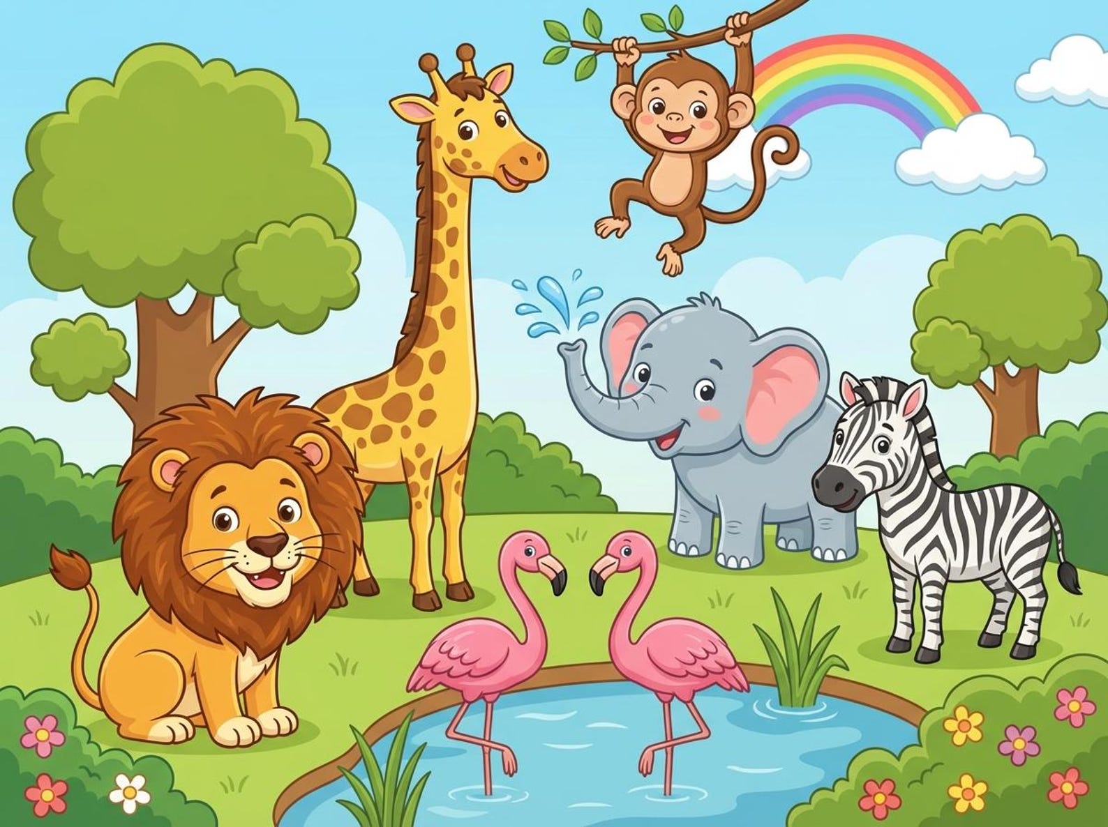 Zoo Animals Kids Puzzle | 30-PIECE Animal Jigsaw for Children - Etsy